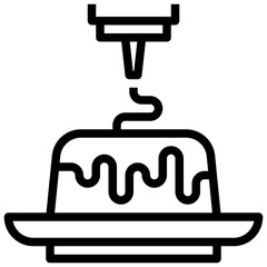 dessert line icon,linear,outline,graphic,illustration