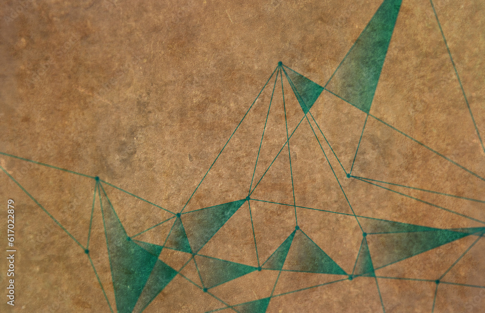Poster grunge polygonal tech abstract background. tech old artistic backdrop.