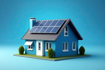 Photovoltaic solar panels on rooftop, Green energy renewable concept, ESG 2050 net zero carbon neutrality goals - obrazy, fototapety, plakaty