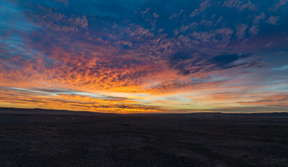 Sunrise Skies On The Navajo Reservation In Arizona