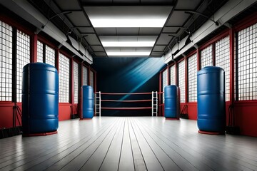 blue boxing hall