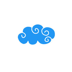 Fototapeta na wymiar Blue chinese cloud 