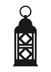 Lantern silhouette, vector illustration