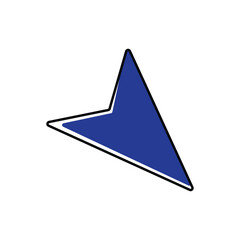 Triangle icon on white background. Vector illustration. Eps 10.