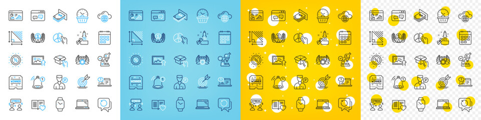 Vector icons set of Atm money, Recovery data and Smartwatch line icons pack for web with Love book, Calendar, Innovation outline icon. Seo statistics, Target goal, Triangle area pictogram. Vector