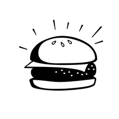 hamburger silhouette 
