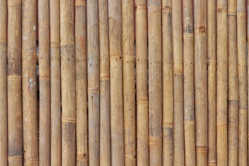 old brown tone bamboo plank fence texture for background
