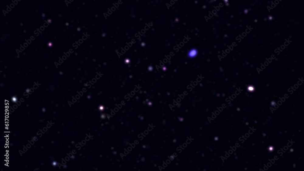 Poster abstract seamless loop animation glow blue white dust particles moving on black background for scree