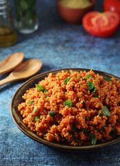 A traditional Turkish bulgur salad - Kisir