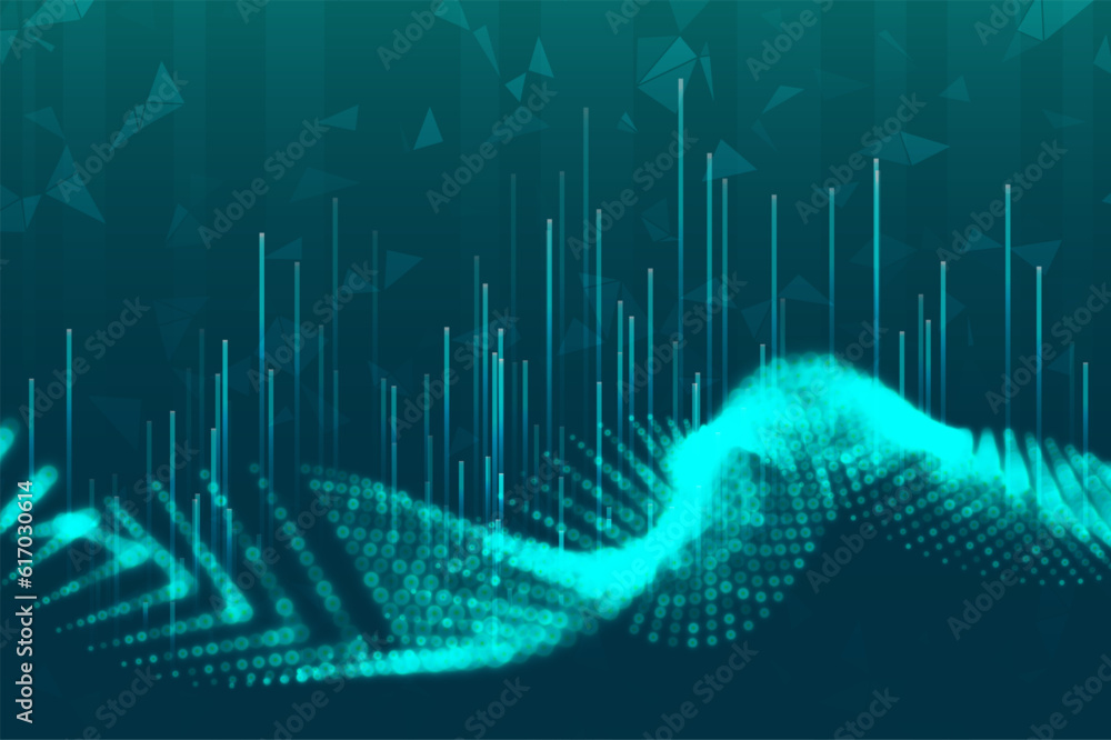 Poster abstract technology big data visualization.