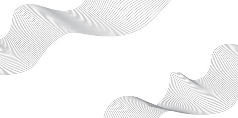 Fototapeta premium Abstract White and black wavy lines and geometric design and modern grid background . Geometric design used for parallel lines pattern and Digital landscape for presentations. background 
