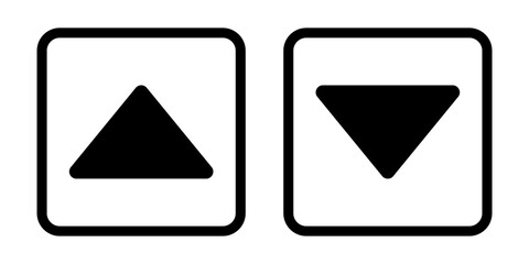 Arrows up and down icons