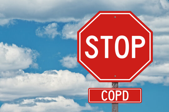 Stop COPD Sign - Powered by Adobe