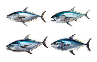 Bluefin tuna on transparent background, PNG file. Generative AI