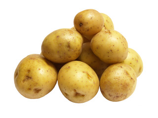 Potatoes isolated on white background