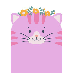 Obraz premium Funny Cartoon Cat