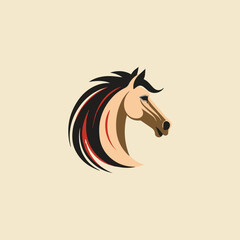 Horse Modern Minimal Logo Symbol Vector