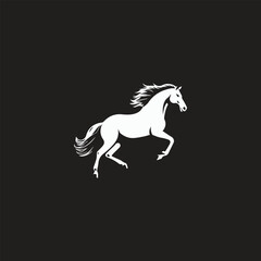 Horse silhouette logo vector