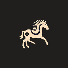 Elegant horse logo icons. Royal stallion symbol design