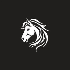 Horse head concept logo design