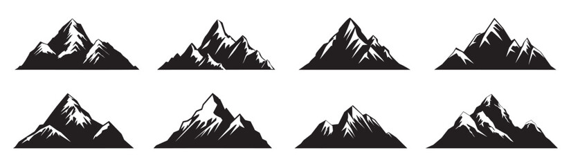 Collection of mountains on isolated background. © BraveSpirit