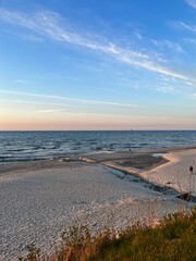 beautiful tender twilights at the sea, evening sea background, natural colors