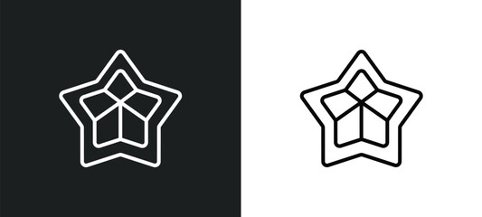 stars line icon in white and black colors. stars flat vector icon from stars collection for web, mobile apps and ui.