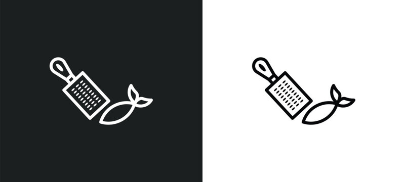 zester line icon in white and black colors. zester flat vector icon from zester collection for web, mobile apps and ui.