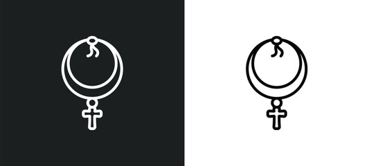 anj line icon in white and black colors. anj flat vector icon from anj collection for web, mobile apps and ui.