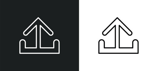output line icon in white and black colors. output flat vector icon from output collection for web, mobile apps and ui.