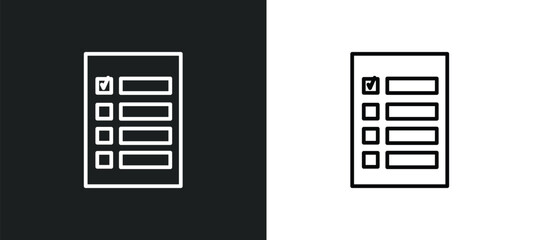 selection line icon in white and black colors. selection flat vector icon from selection collection for web, mobile apps and ui.