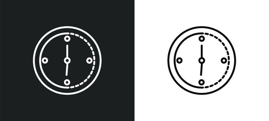 time line icon in white and black colors. time flat vector icon from time collection for web, mobile apps and ui.