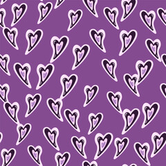Vintage hearts seamless pattern. 14 february wallpaper. Valentine's Day backdrop.