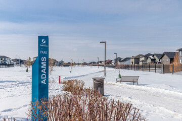 Adams Park in the city of Saskatoon, Saskatchewan, Canada