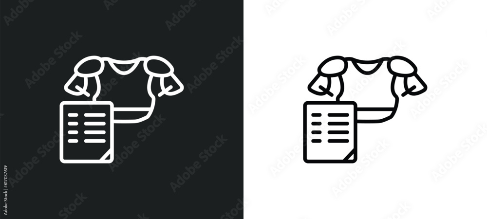 Aufkleber commerce line icon in white and black colors. commerce flat vector icon from commerce collection for
