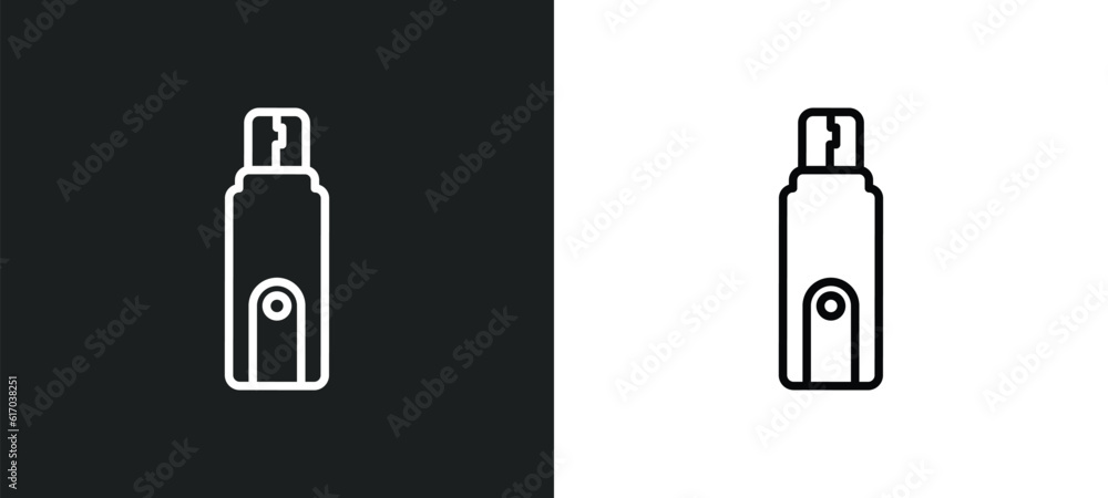 Poster flash card line icon in white and black colors. flash card flat vector icon from flash card collecti