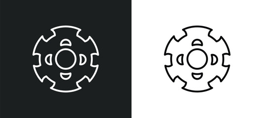 barrels line icon in white and black colors. barrels flat vector icon from barrels collection for web, mobile apps and ui.