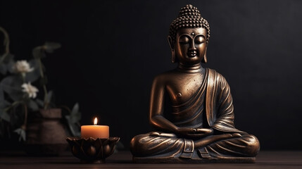 buddha statue in a meditative space