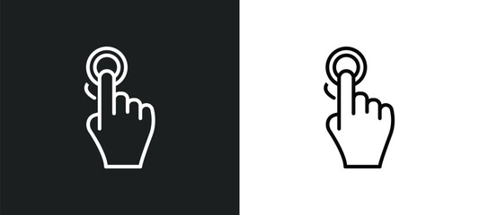 pressing line icon in white and black colors. pressing flat vector icon from pressing collection for web, mobile apps and ui. - obrazy, fototapety, plakaty