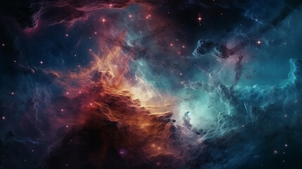 Obraz na płótnie Canvas colorful space galaxy cloud nebula starry night cosmos