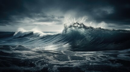 Fototapeta na wymiar Waves on the high seas