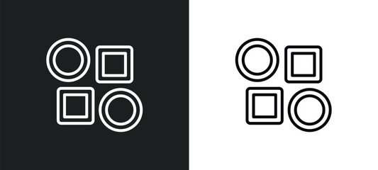 array line icon in white and black colors. array flat vector icon from array collection for web, mobile apps and ui.