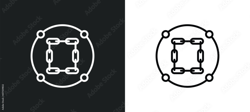 Poster constraint line icon in white and black colors. constraint flat vector icon from constraint collecti