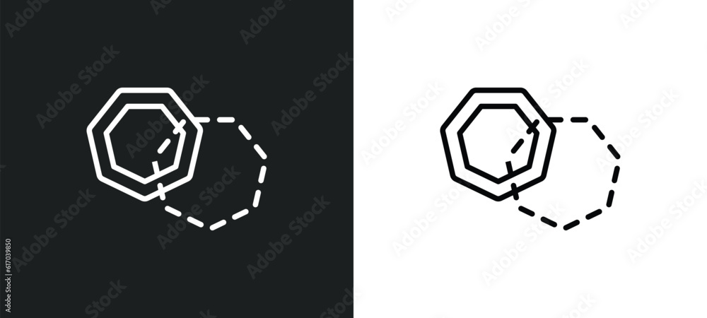 Poster foreground line icon in white and black colors. foreground flat vector icon from foreground collecti