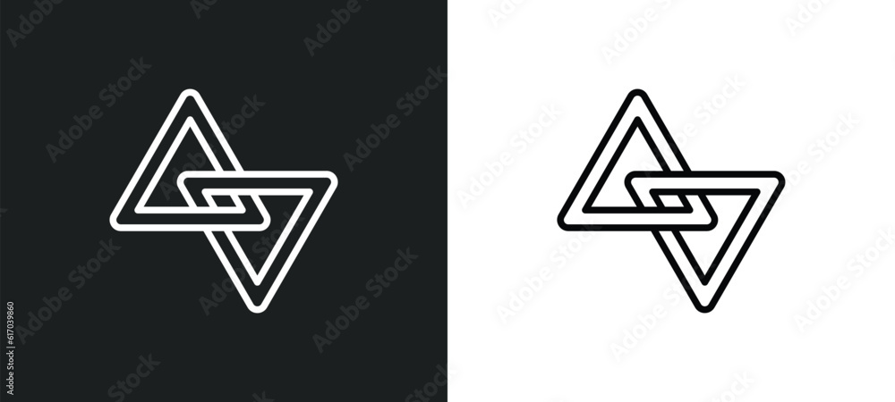 Poster joint line icon in white and black colors. joint flat vector icon from joint collection for web, mob