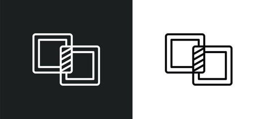 unite line icon in white and black colors. unite flat vector icon from unite collection for web, mobile apps and ui.