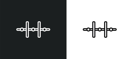 vertical alignment line icon in white and black colors. vertical alignment flat vector icon from vertical alignment collection for web, mobile apps and ui.