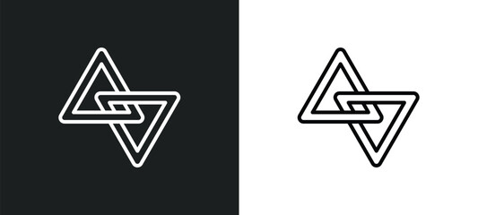 joint line icon in white and black colors. joint flat vector icon from joint collection for web, mobile apps and ui.