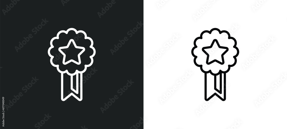 Poster winning line icon in white and black colors. winning flat vector icon from winning collection for we