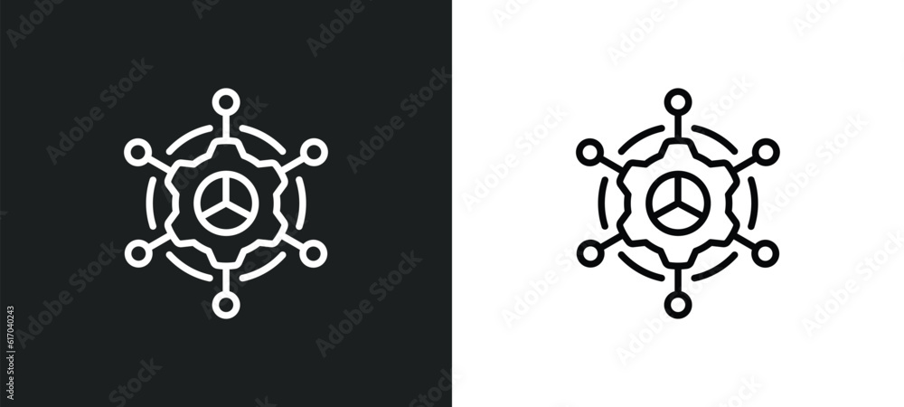Poster bpm line icon in white and black colors. bpm flat vector icon from bpm collection for web, mobile ap